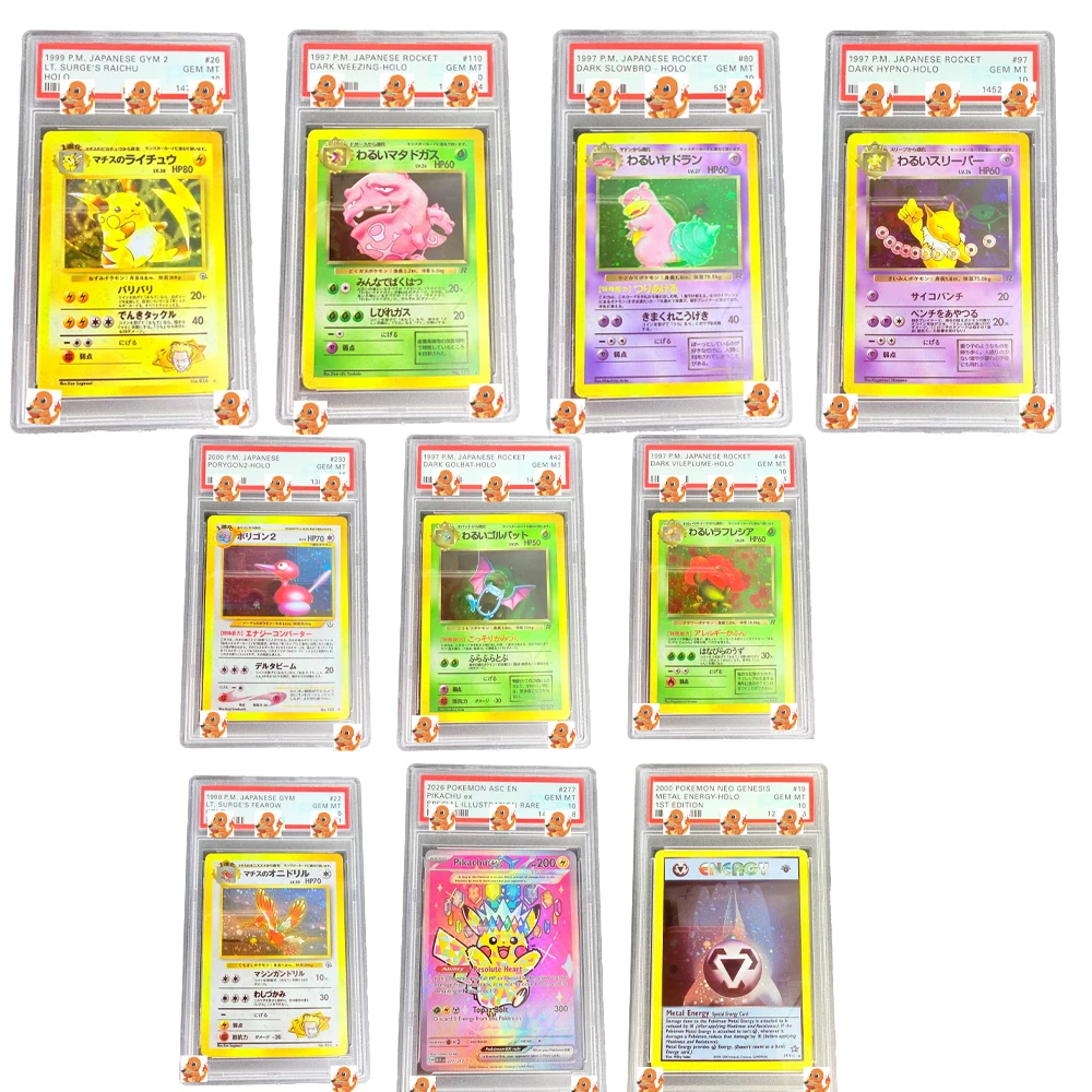 

Коллекционная флеш-карта Pokemon DIY PSA: Молтрес Блейна и Райчу Л. Сёрджа (с автографами), аниме-подарок