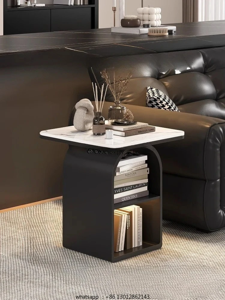 

Sofa side few light luxury high-end living room home small table 2025 new square bedside table multi-layer shelf
