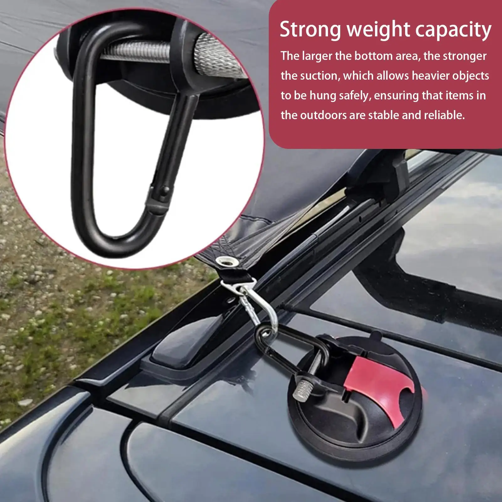 

2Pcs Heavy Awning Camping Car Pliant Suction Cup Down Duty Van With Securing Device Tie Bracket Tensioner Tarps Multifunctional