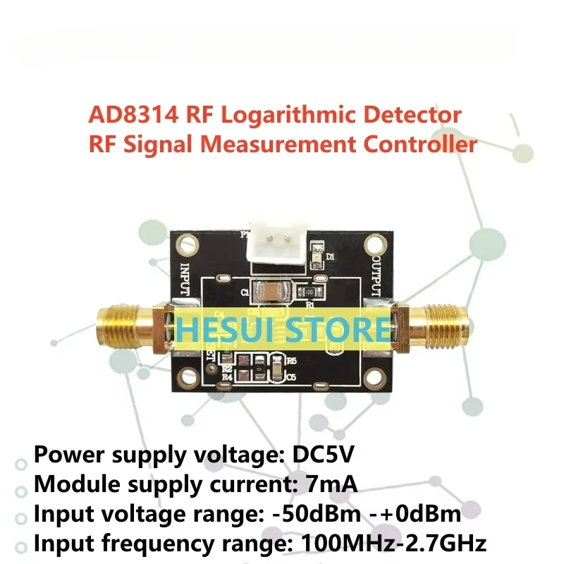 AD8314 module 45dB RF logarithmic detector/controller 100MHz-2.7GHz radio frequency signal