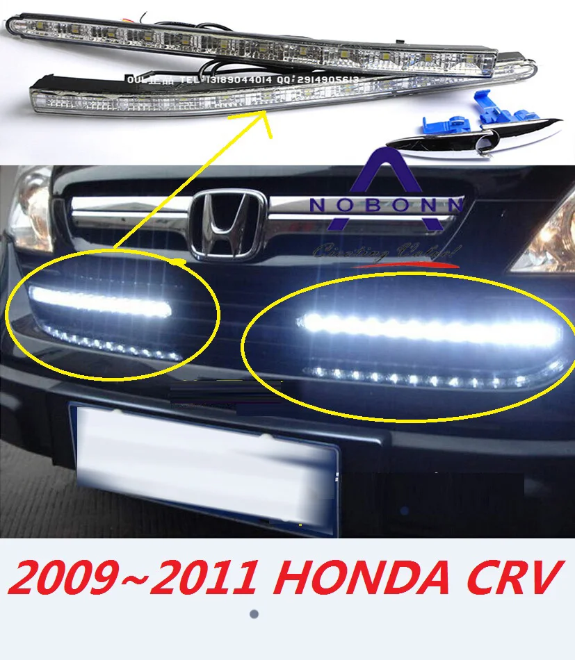 car bumper headlight for Honda CRV daytime light 2009~2011y motor DRL car accessories LED auto headlamp for Honda CR-V fog light