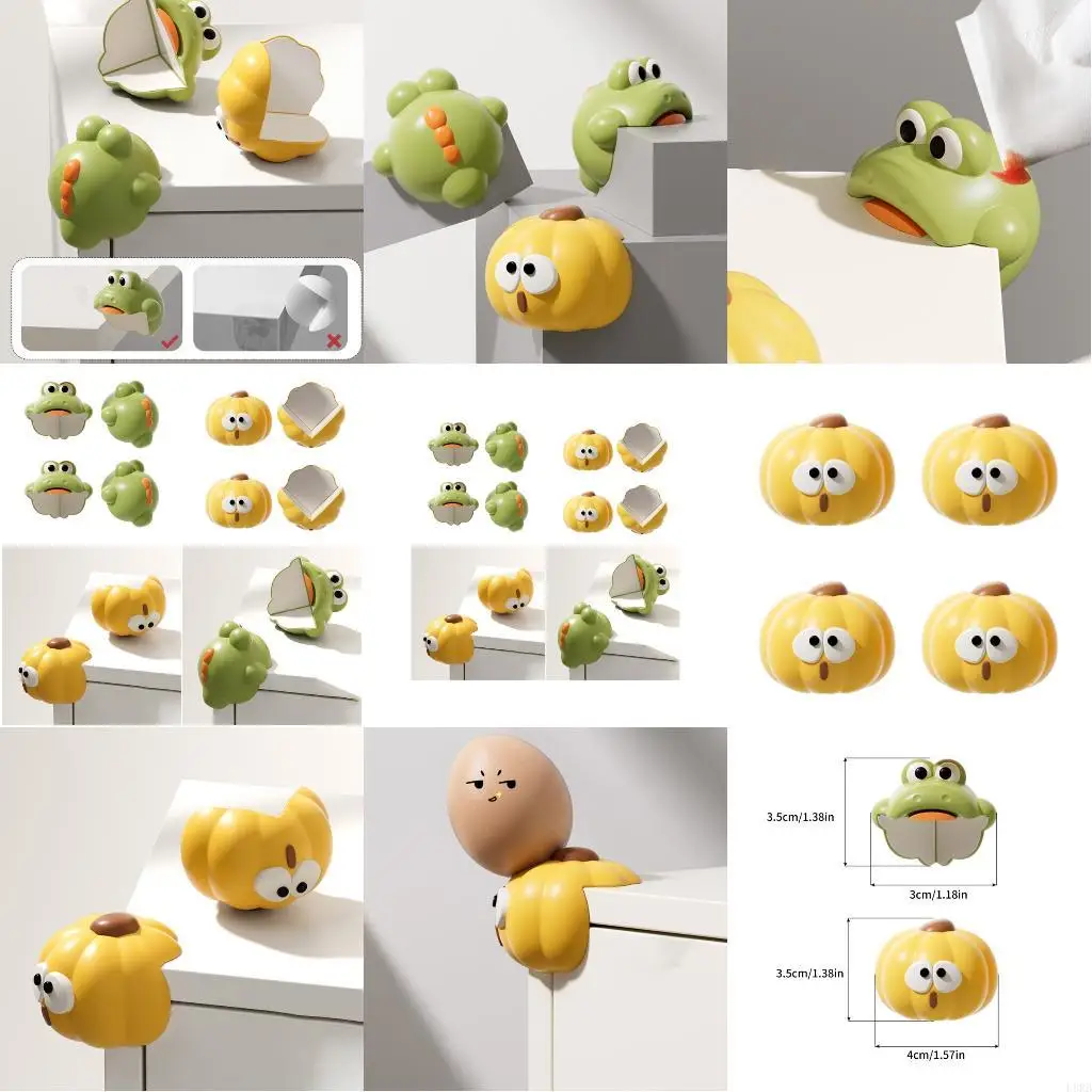 

4Pcs Animal PVC Edges Guards No Residues Adhesive Baby Proofing Supply for Sharped Table Corners Kids Safety L8RB