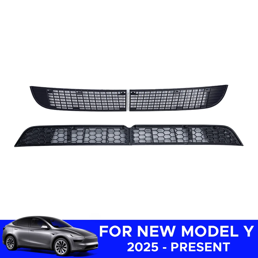 For Tesla Model YL Y 2026 Launch Lower Bumper Anti Insect Net Anti Dust Proof Inner Vent Grille Cover Insect-proof Front Cover