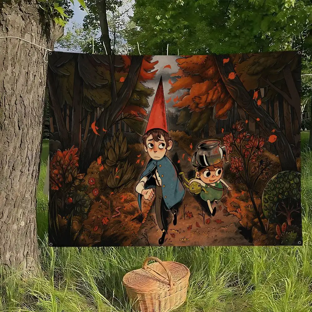 Animated Series O-Over The Garden Wall Creative Pattern Hanging Flag Polyester Printed Banner Hand Pulled Flag