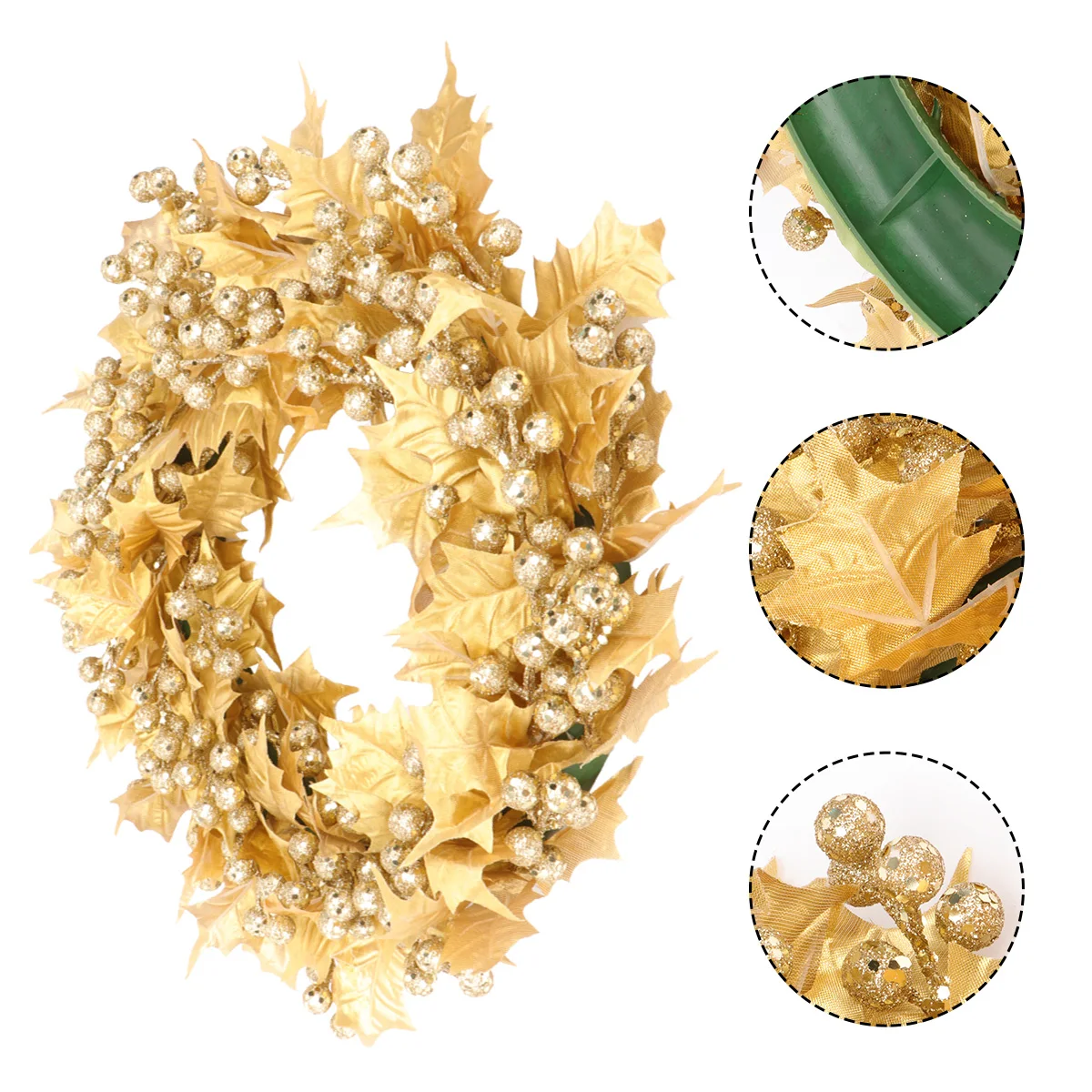 

Trichosen Fruit Wreath Wall Decoration Christmas Large Home Artificial Berries Lifelike Wooden Rattan