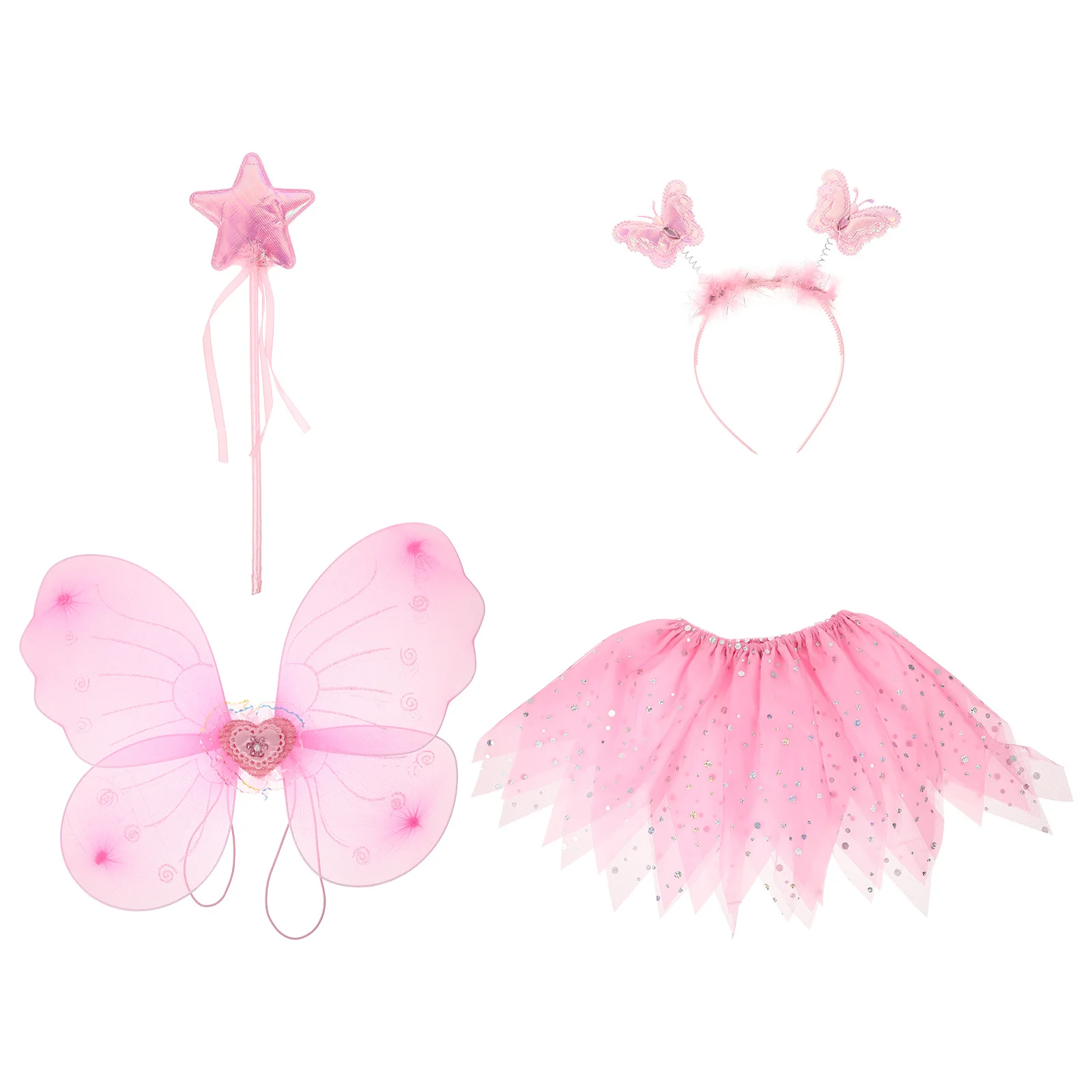 

1 set 1 Set Fairy Skirt Butterfly Wings Cosplay Costume Performance Party Dress Festival Wear Tutu Pettiskirt Dancing