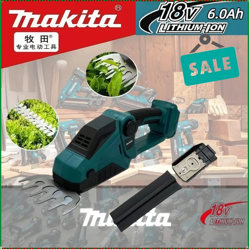 

Makita Cordless Hedge Trimmer 2-in-1 Mini Handheld Electric Grass Shear Operated Shrubbery Trimmer for Garden For Makita Battery