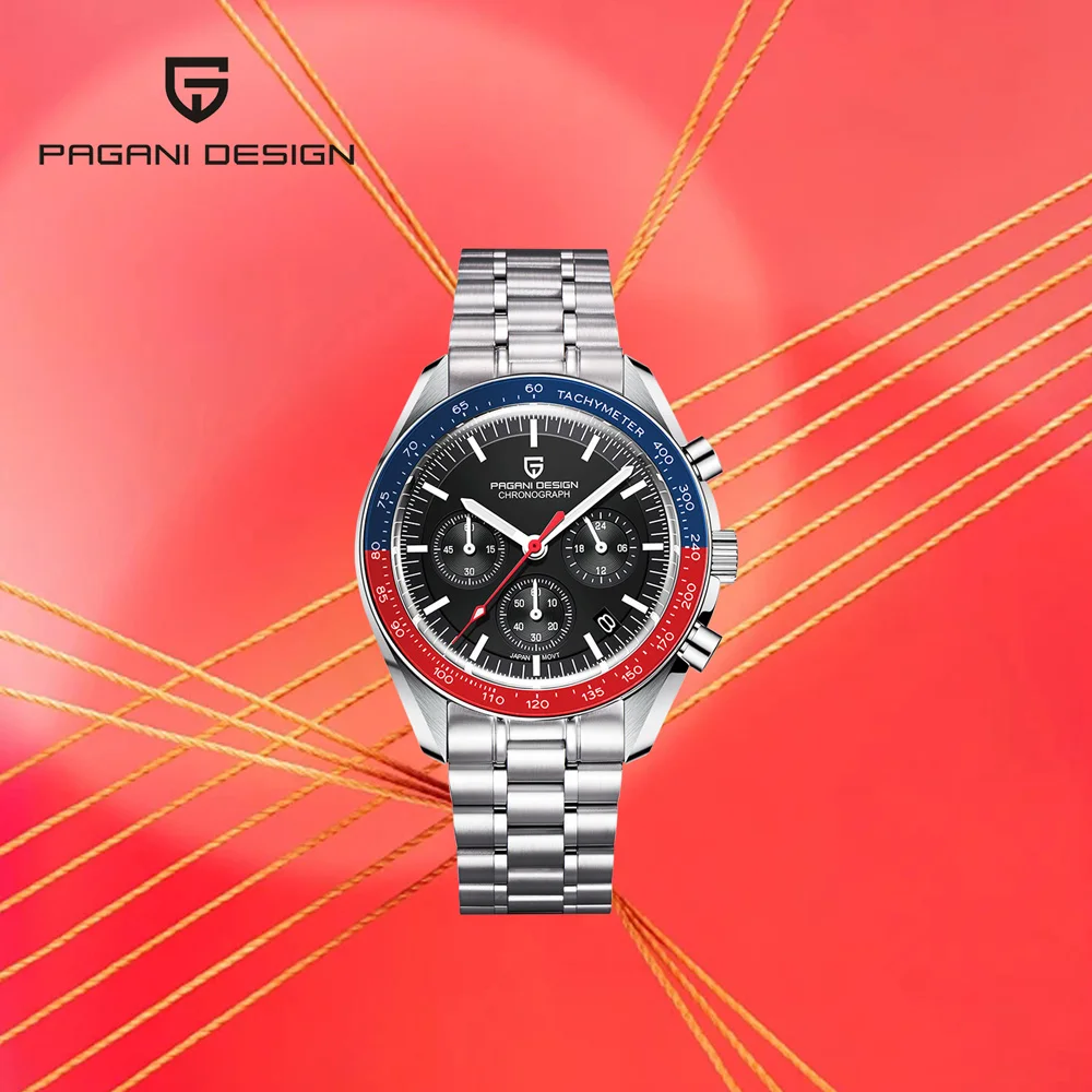 

PAGANI DESIGN Watches 2026 New Top Luxury Automatic Date Quartz Watches For Men Speedometer Timepiece AR Sapphire Crystal Watch