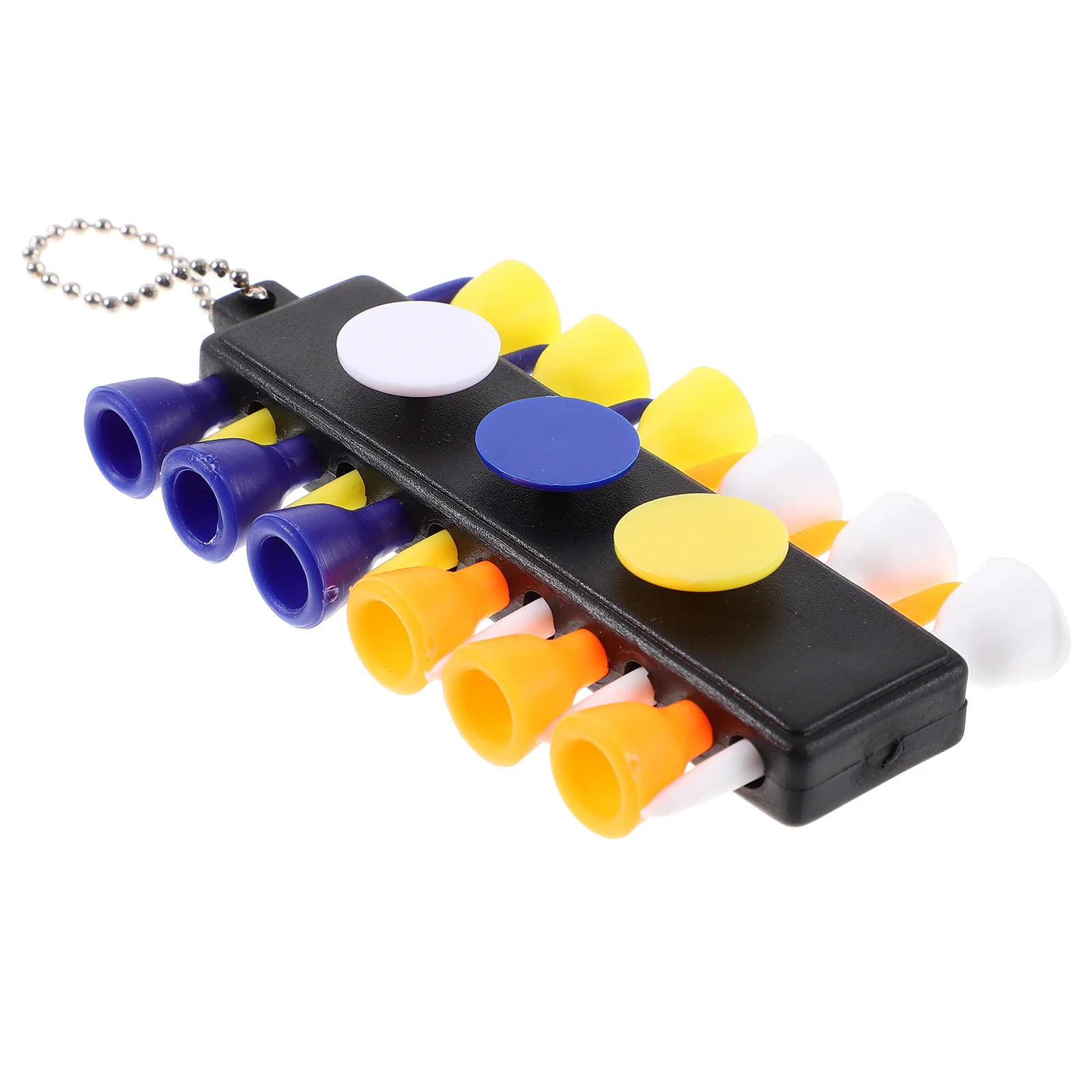 12 Tees Markers Divot Tool Pencil Set With Keychain tee holder