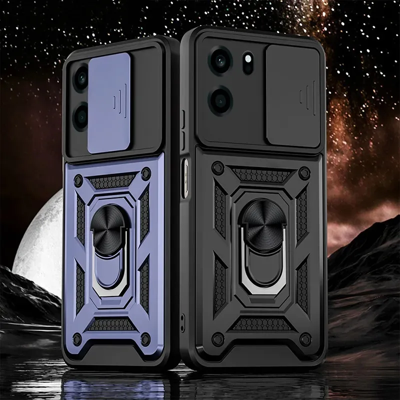 

Skinlee Case For OnePlus Nord CE6 Bracket Ring Slide Window Protect Silicone Shell For OnePlus Nord CE6 Phone Cover