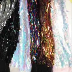 Fashion Design Fringed Sword-shape Phantom Color Powder Sequin Cloth Dress Performance Clothing Bust Skirt Sequin Fabric