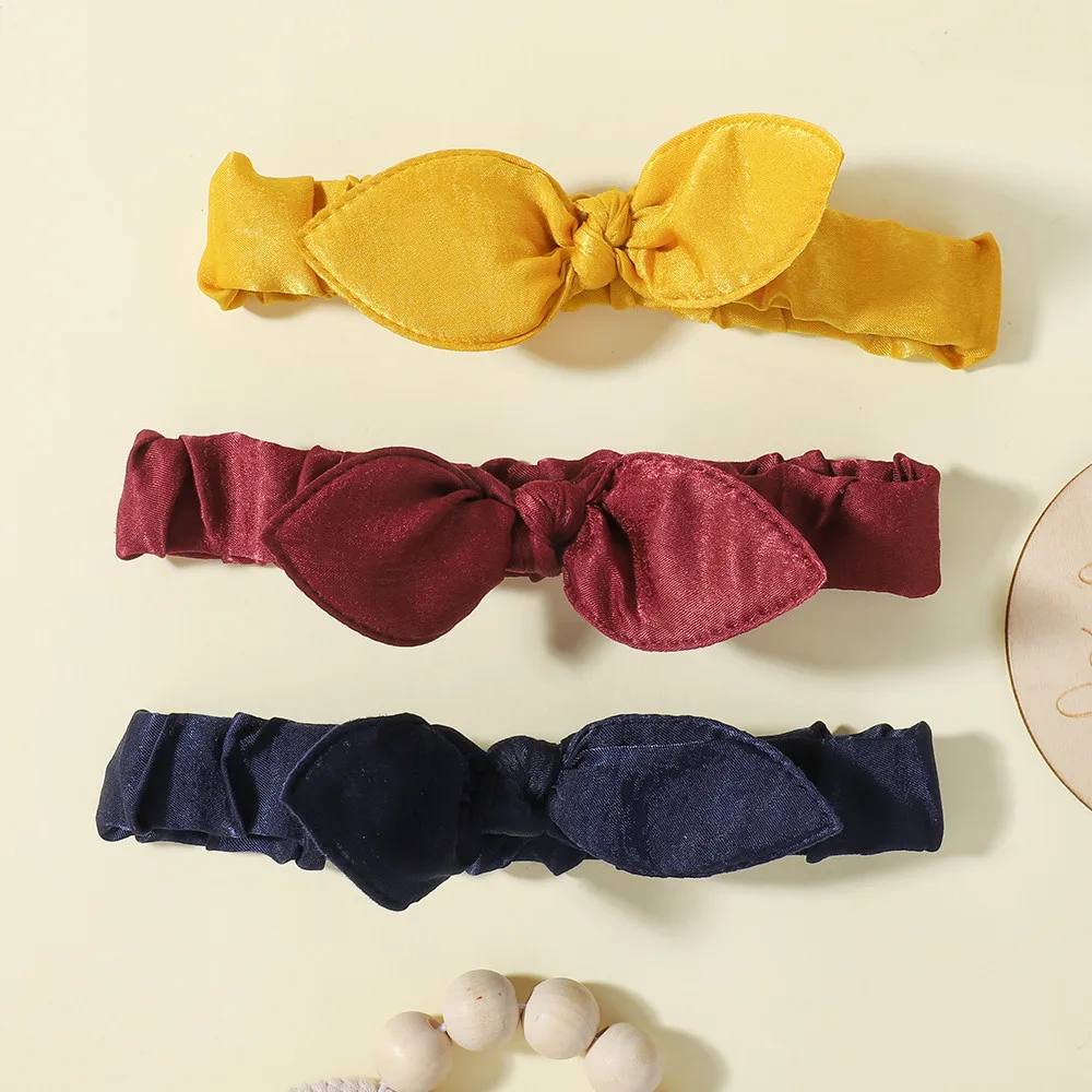 لون عشوائي 8 قطعة الجلد المدبوغ لينة الصلبة طباعة Headbands خمر بوهو الصليب عقدة مطاطا العصابات الشعر عصابات الفتيات العصابات الشعر