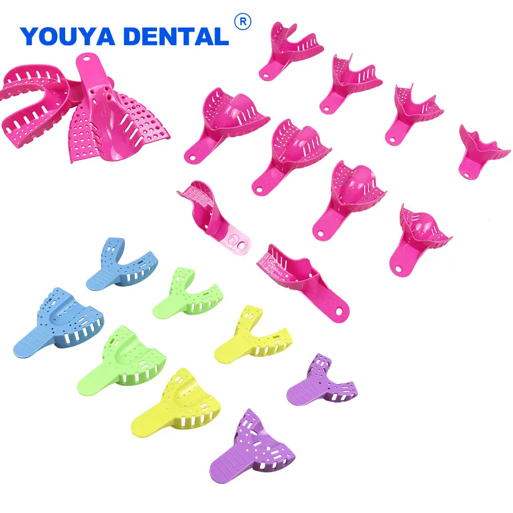 

Стоматологические 10 шт./компл. слепочные лотки, автоклавируемый пластиковый держатель для зубов, лоток, верхний и нижний S/M/L, стоматологический инструмент, лабораторный материал