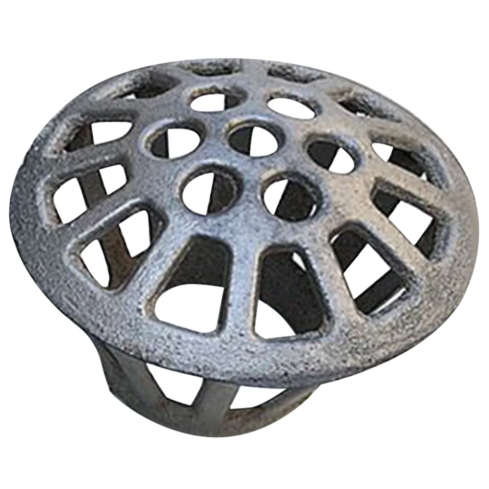 Cast Iron Floor Drain 75mm Gutter Guards Leaf Strainer Metal Cover Outdoor Balcony Rain Water Outlet Anti