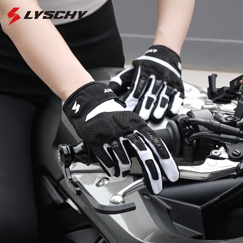 

LYSCHY Summer Thin Breathable Mesh Motorcycle Bike Riding Gloves for Men Women Fashion Motorcycle Cycling Gloves XS-2XL