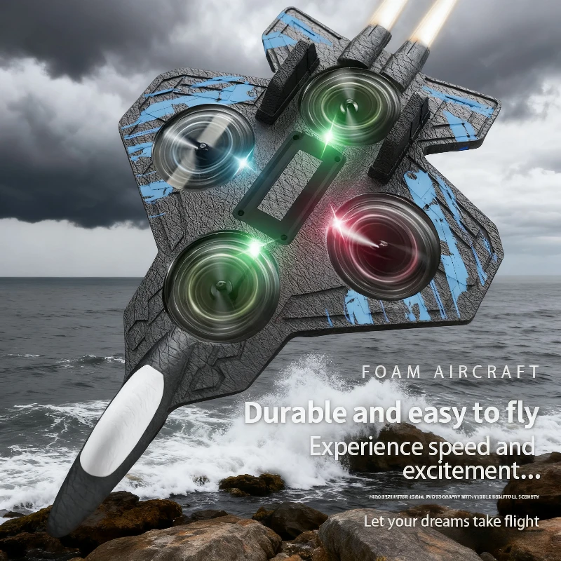 H22 RC Quadcopter, Altitude Hold, One-Key Takeoff/Landing, Crash-Resistant, LED Lights, Holiday Gift for Beginners