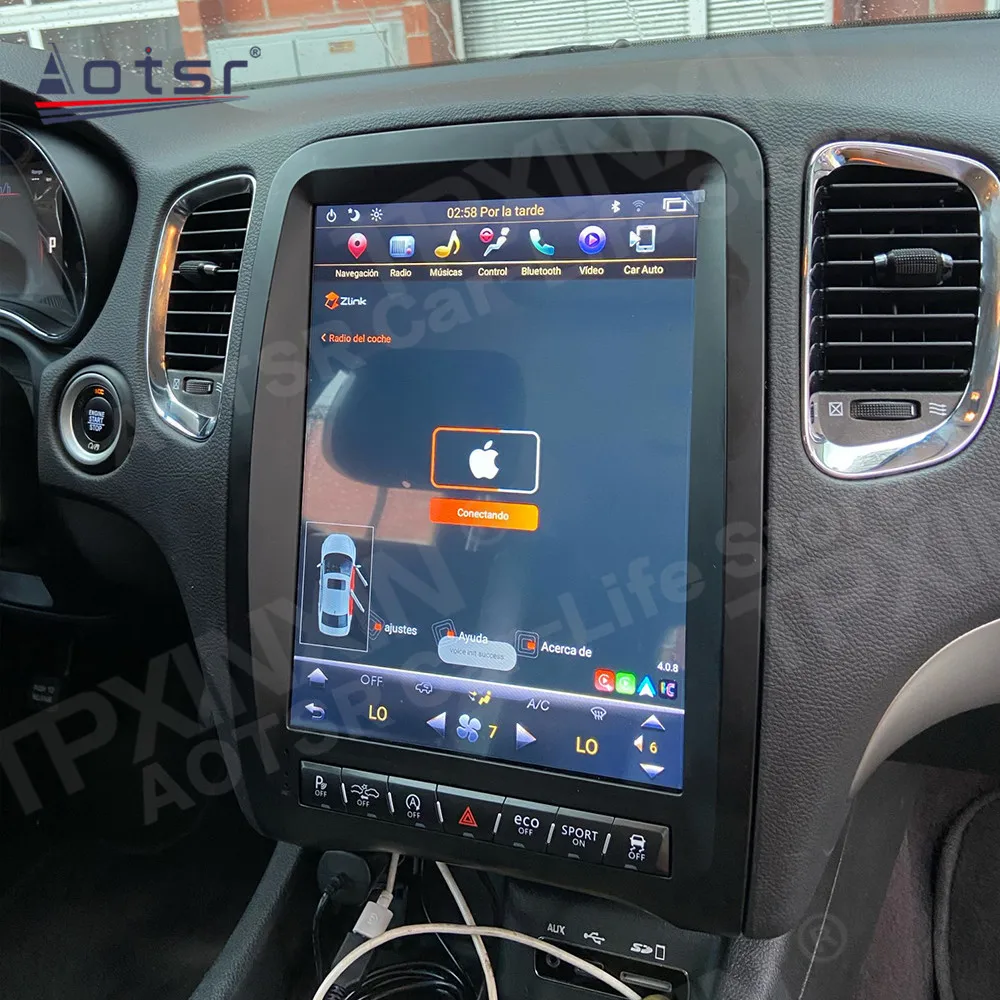 Radio para Auto con Pantalla de 12.1 Pulgadas Qualcomm, Carplay y Android para Dodge Durango 2012~2019, Navegación GPS, Reproductor de Radio para Auto, Unidad Principal IPS