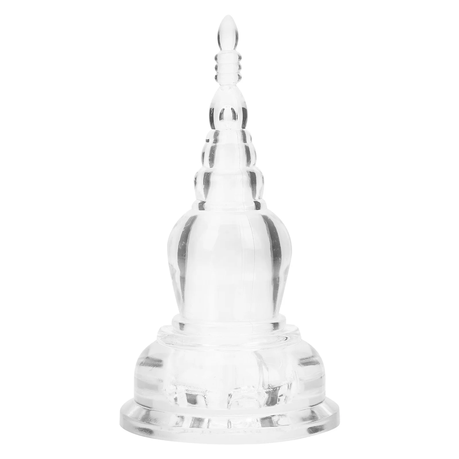 

Tower Crystal Decoration Desktop Pagoda Model Statue Acrylic Office Retro