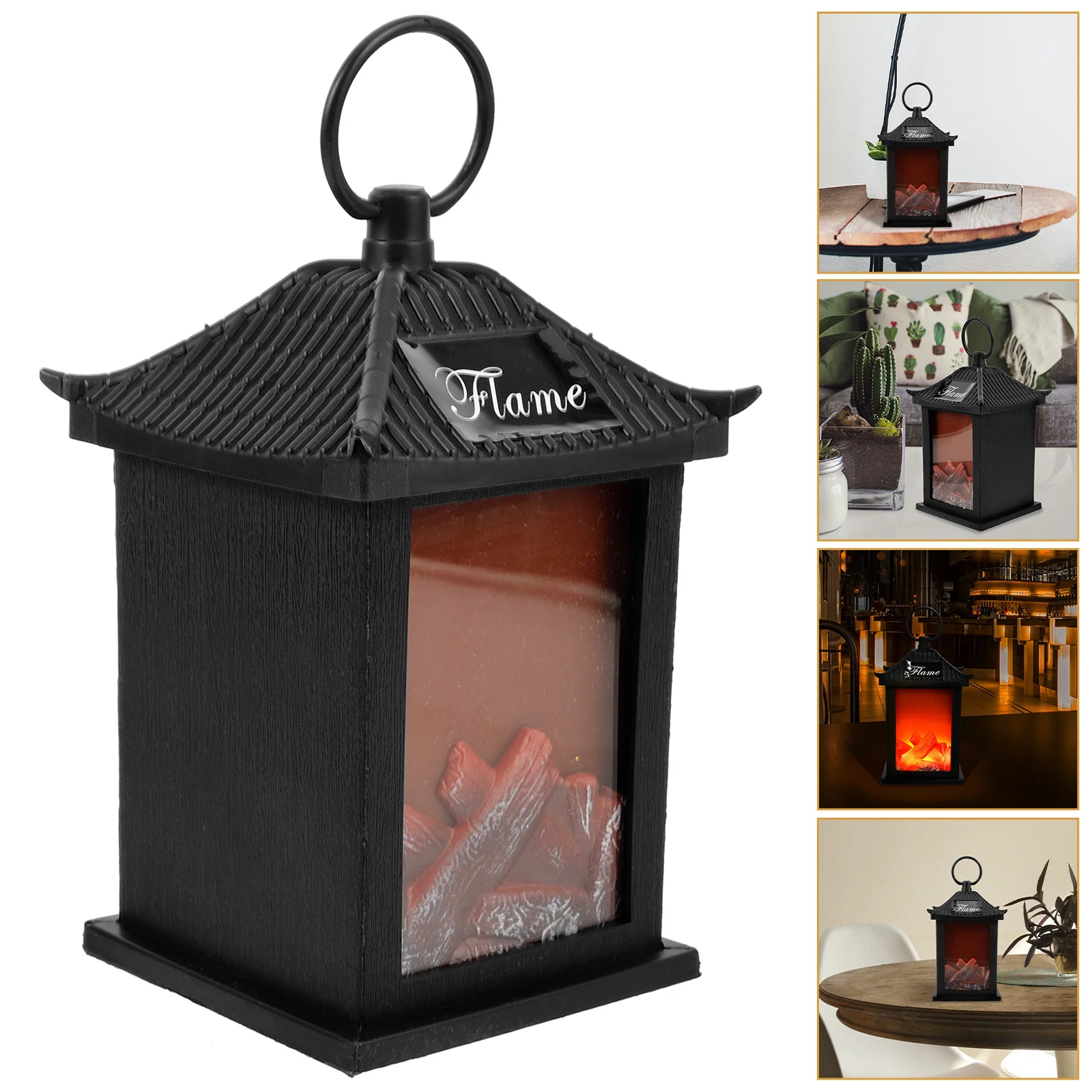 

Fireplace LED Lantern Indoor Hanging Lamp Artificial Simulated Flame Light Decorative Lantern Light Decoration