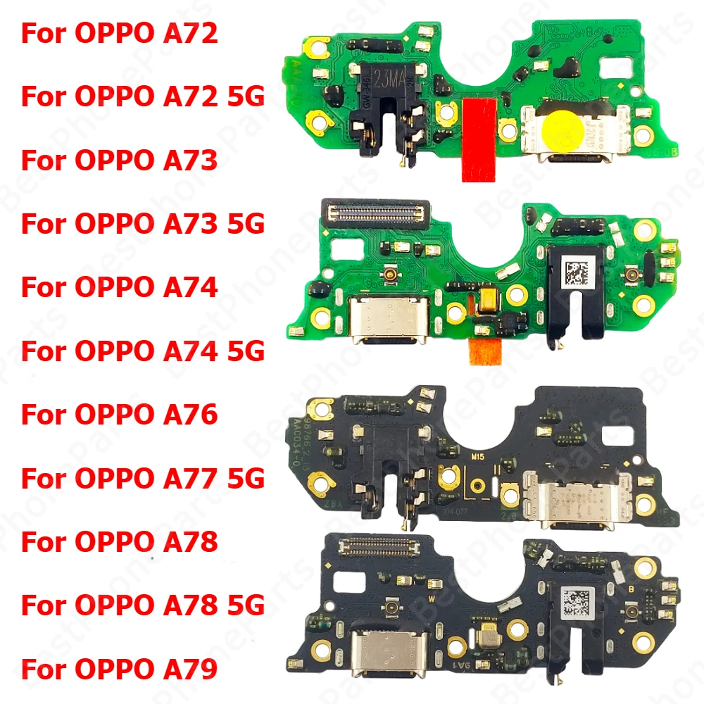 

Зарядная плата для OPPO A79 A78 A77 A76 A74 A73 A72 4G 5G, зарядный порт, пластина, ленточный разъем, USB-разъем, детали для телефона, гибкие кабели