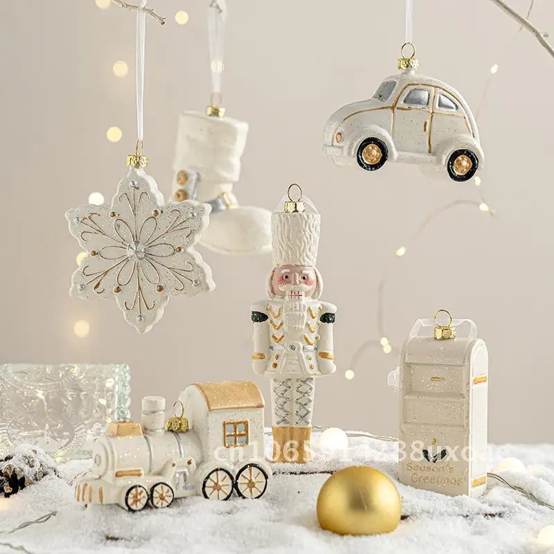 

Christmas Tree Decorations Boots Hanging Ornaments Creative Living Room Desktop Scene Layout Props Christmas Carriage Snowflake