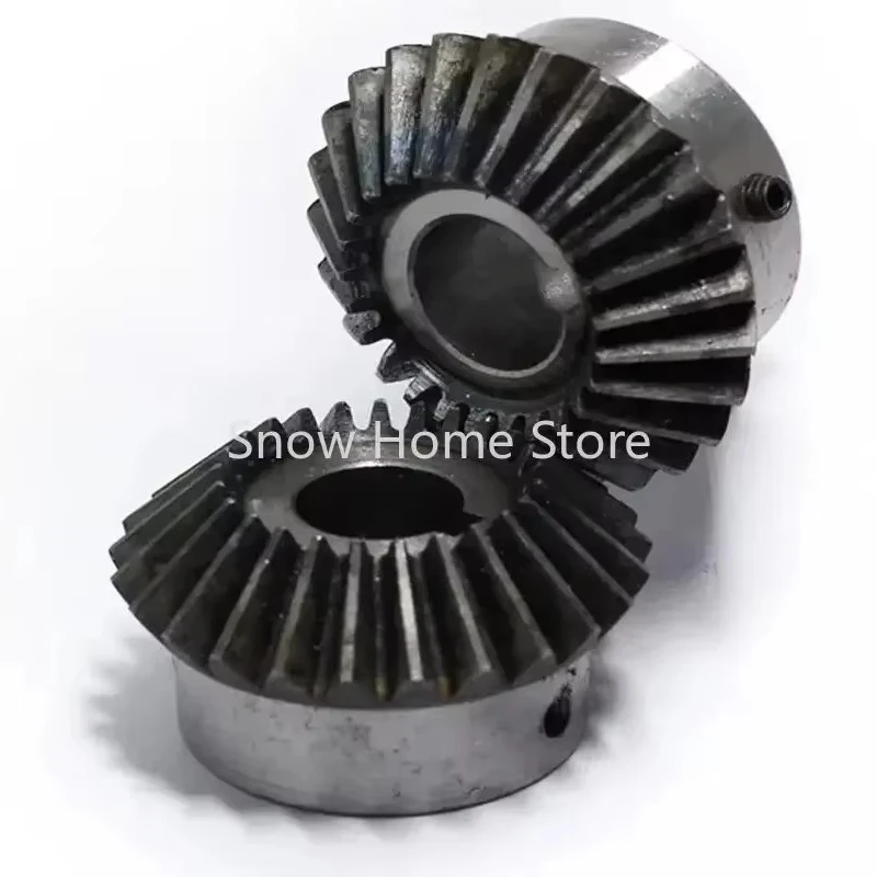 Bevel Gear 1.5M 16Teeth Inner Hole 6/8/10/12 Mm Gear 90 Degrees Meshing Angle Steel Gears Screw Hole M5 2pcs