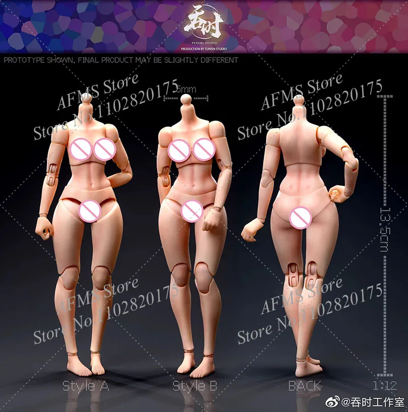 TUNSHI TS-FB-001/002 1/12 مقياس تحصيل الشكل سوبر مرنة المشتركة الجسم 13.5 سنتيمتر القتال فتاة عمل الشكل الجندي نموذج #2