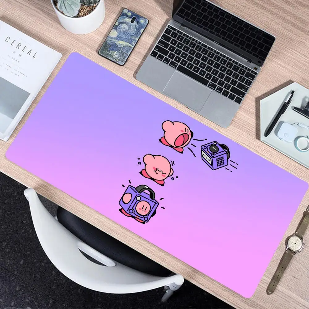 Kawaii Gaming Accessories Pink Writing Pad Cute K-Kirbys  Mouse Pad Gamers Anime game XXL Home HD Computer Desk Mats Office Supp