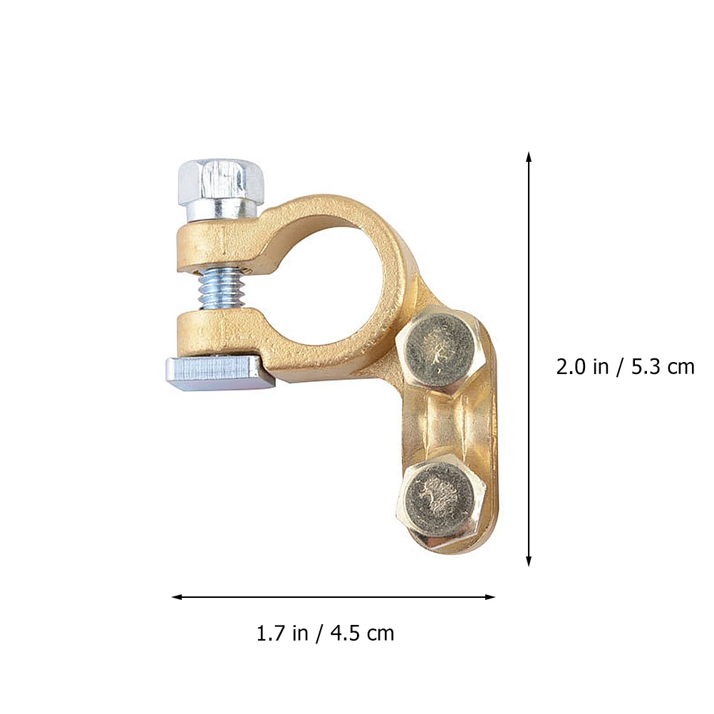 

1 Pair Car Terminals Heavy Duty Brass Pole Clamps Connection Terminal Sets High Current Applications Terminal