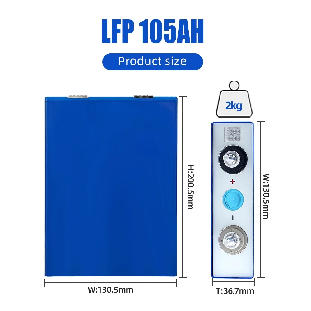 EVE 105AH LiFePO4 Battery Rechargeable New Original Cells For Grade A 12V 24V 48V 100AH 120AH Solar Energy System ESS EU Stock