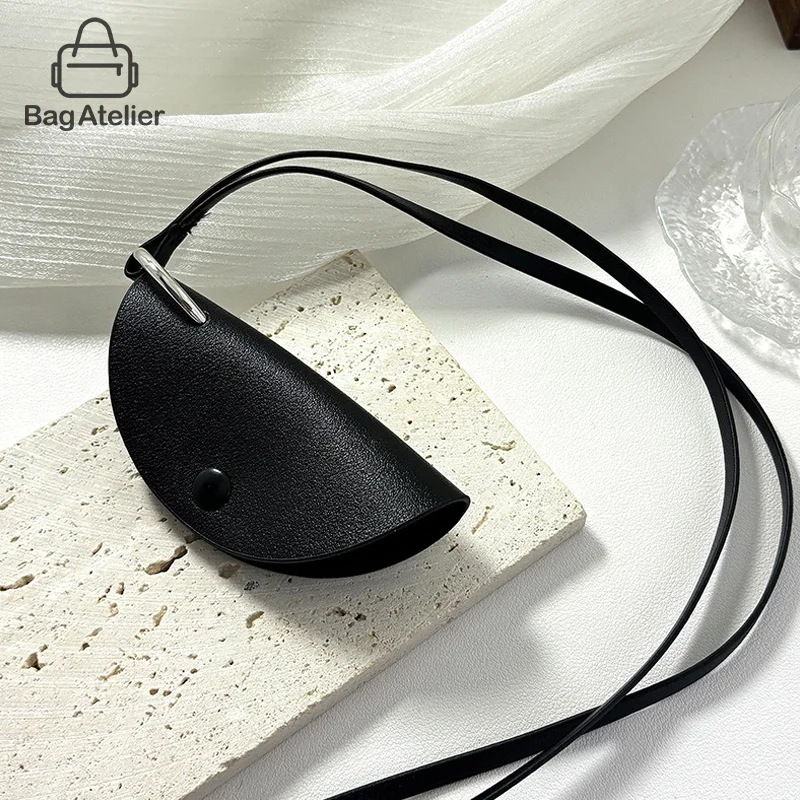 

Fashion Neck Crescent Moon Key Bag Pendant Sweater Chain Women's Simple Anti-loss Long Leather Necklace Exquisite Gift
