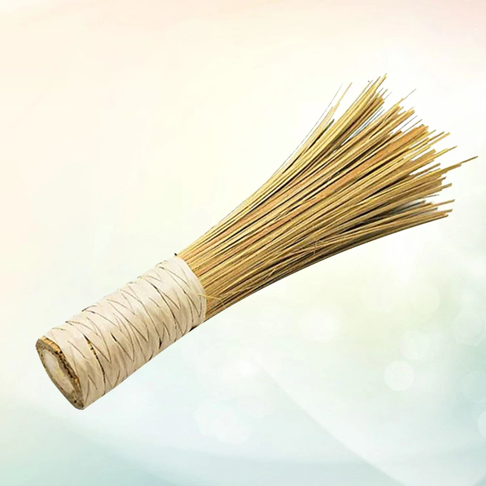 Kitchen Natural Bamboo Pot Washing Brush Bamboo Wok Cleaning Whisk Brush Household Kitchen Clean Tools with Comfortable Handle