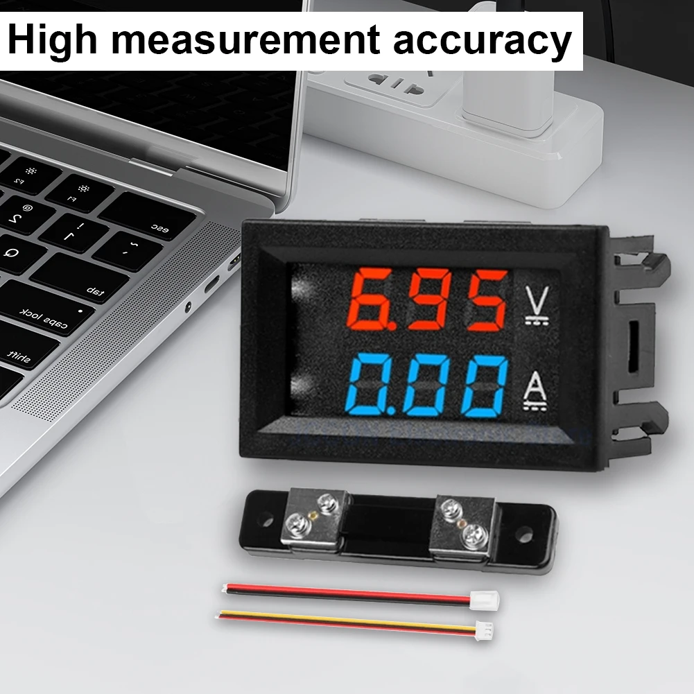 Digital Voltmeter Ammeter DC0-100V 10A 50A 100A Voltage Current Meter 0.56inch LED Display High Precision Measuring Tool