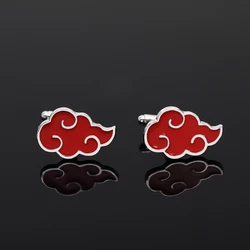New in Cloud Cufflinks for Men red Color Sleeve Button Modern mens Metal Cuff Links Wholesale Gemelos
