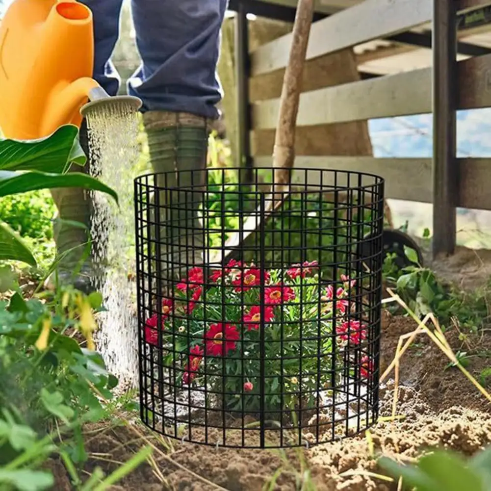 Garden Wire Mesh Fence Plant Protector Cage with Wire Mesh Panels Metal Plant Guard with Stakes Zip Ties for Vegetables