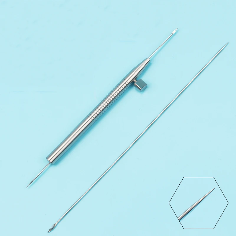 Thread carving face big V embedding needle puncture guide needle facial lift 6-piece set thread break skin needle tissue