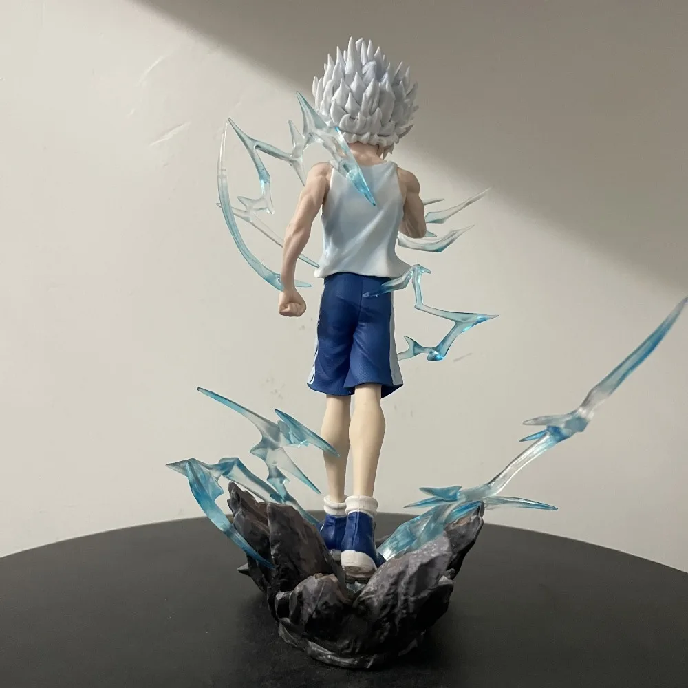 Hunter×Hunter Killua Zoldyck Anime Figurine Action Figuresรูปปั้นคอลเลกชันรุ่นของเล่นเดสก์ท็อปเครื่องประดับตกแต่งห้องของขวัญ