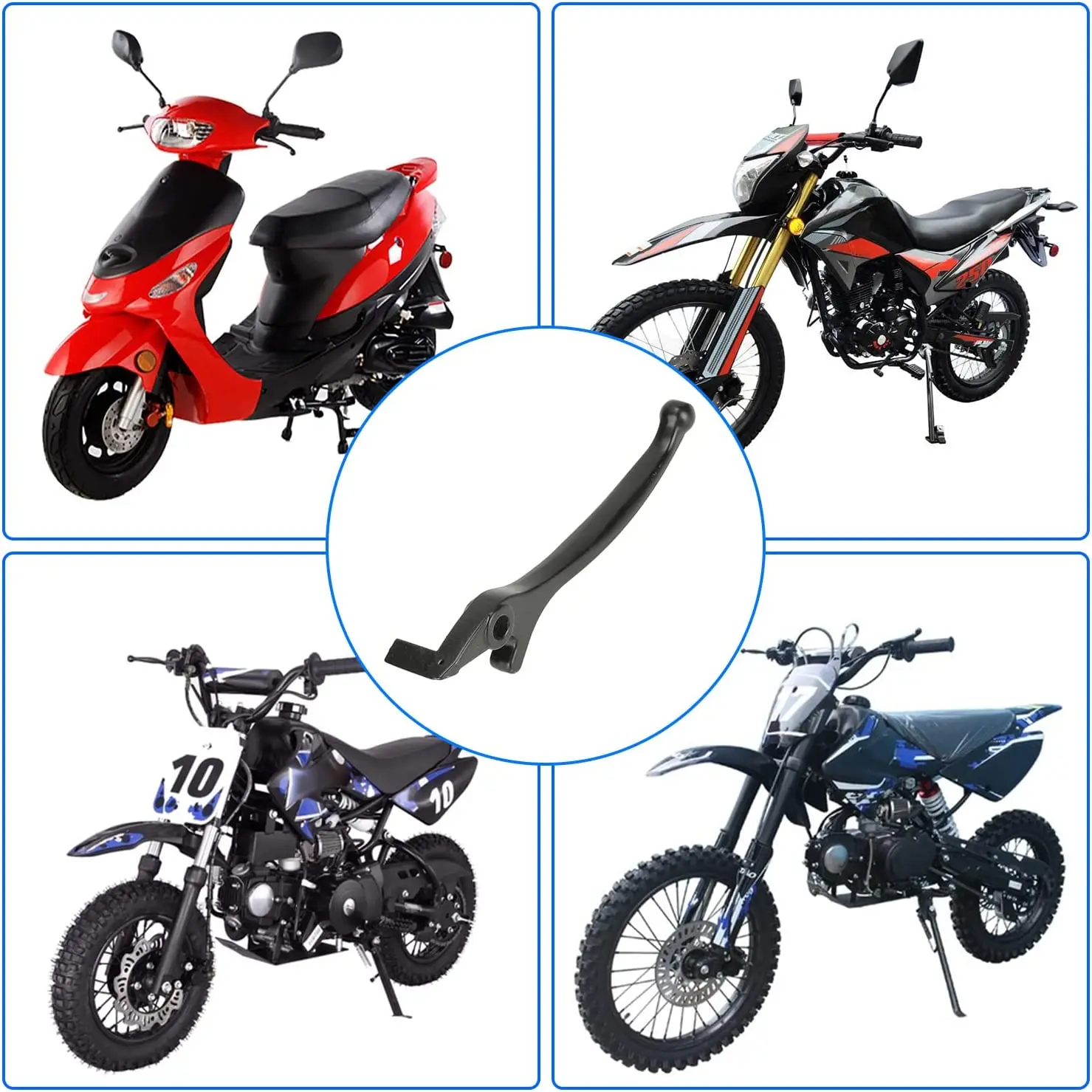 Universal Motorcycle Right Side Hydraulic Brake Handle Lever for 50cc 70cc 90cc 110cc 125cc Scooter Moped Pit Dirt Bike ATV
