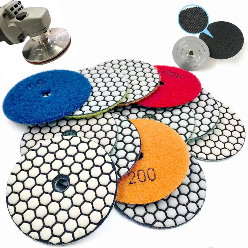 

3inch 80mm dry polishing pad sharp flexible diamond polishing pad for granite marble grinding plate