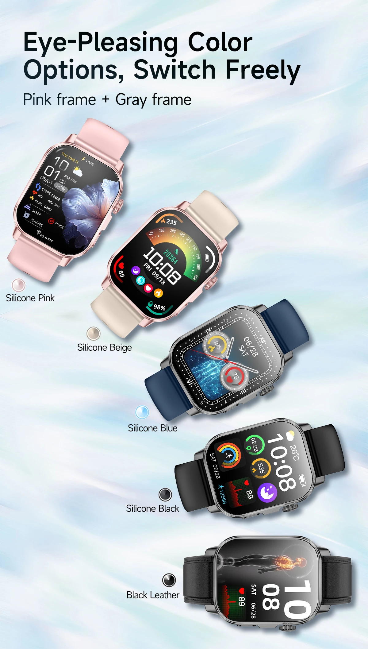 2026 New Accurate Diagnosis Smart Watch ECG Blood oxygen BP Uric acid Lipids Health HD AMOLED Screen call Smart watch Men Women