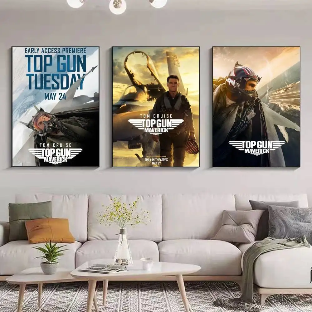 Top Gun Maverick Poster Canvas Painting For Home Decor Waterproof Wall Art Sticker For Bar Living Room Vintage Decor Print Gift