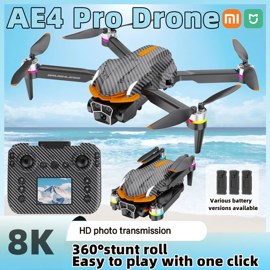 

Xiaomi mijia AE4 Pro Drone Remote Control with Screen Professional 8k HD Camera 5G WIFI FPV Avoidance Quadcopter Dron RC toys