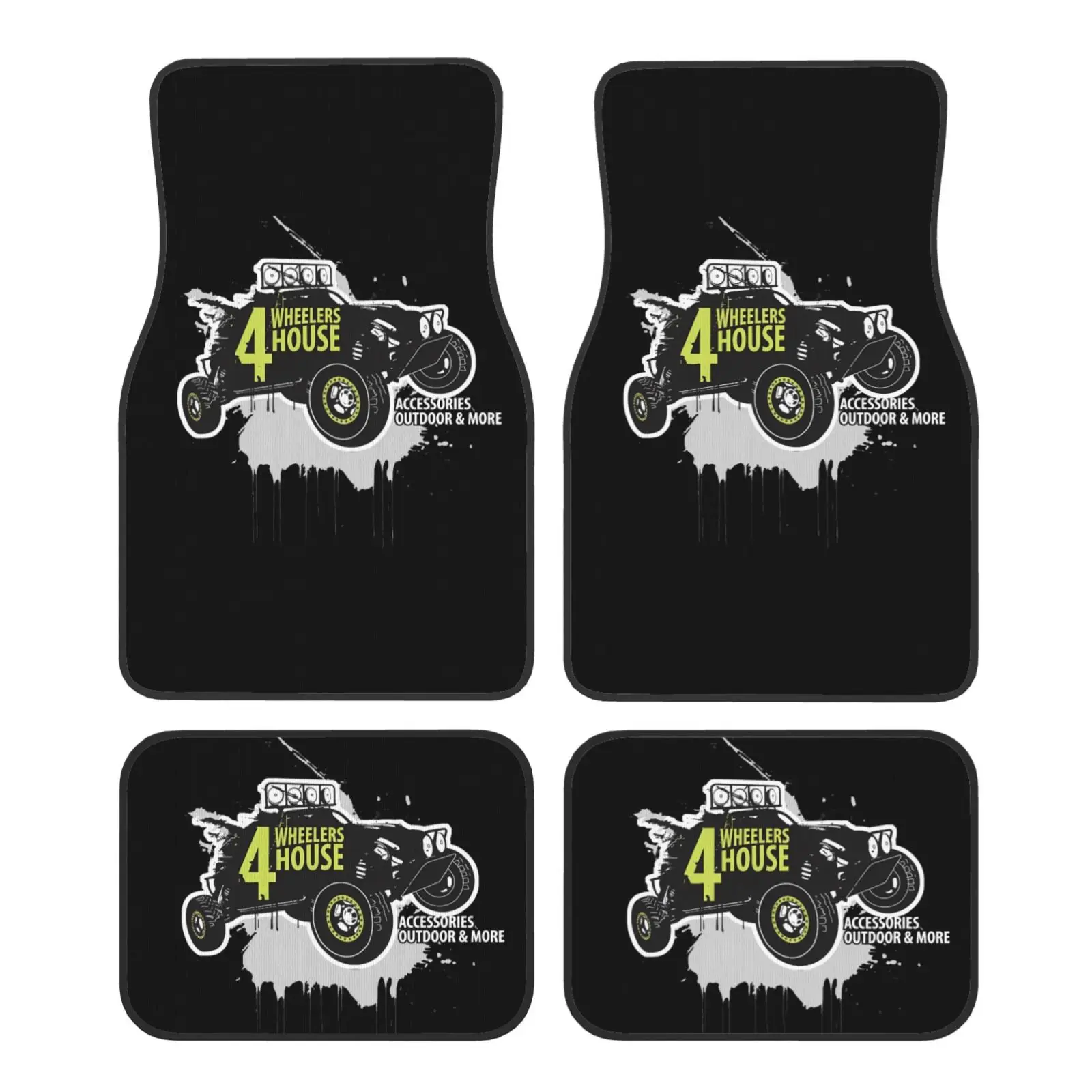 

Vintage truck 4-piece set suitable for all car front and rear floor mats, crystal velvet car floor mats