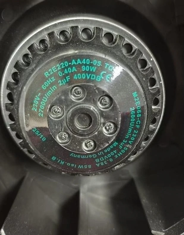 

Brand new R2E220-AA40-05 R2E220 AA40 05 AC centrifugal fan 230V 530CFM 70W/90W 0.32A/0.40A 2350/2700RPM Fast delivery