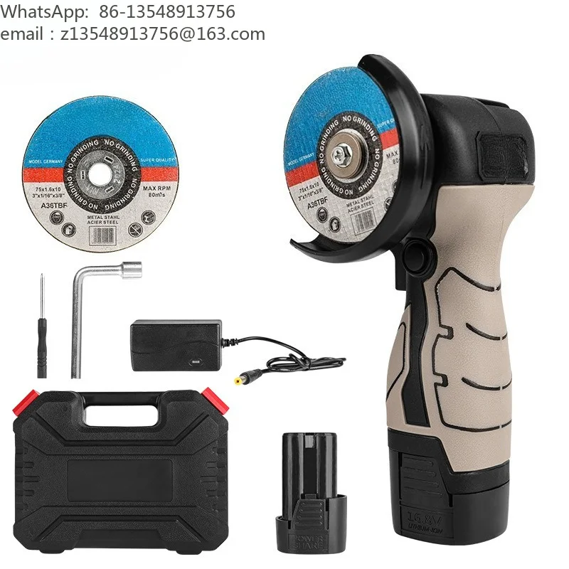16.8V Mini Lithium Angle Grinder, Portable Handheld Polishing Cutting Machine, Household Multi-purpose Power Tool