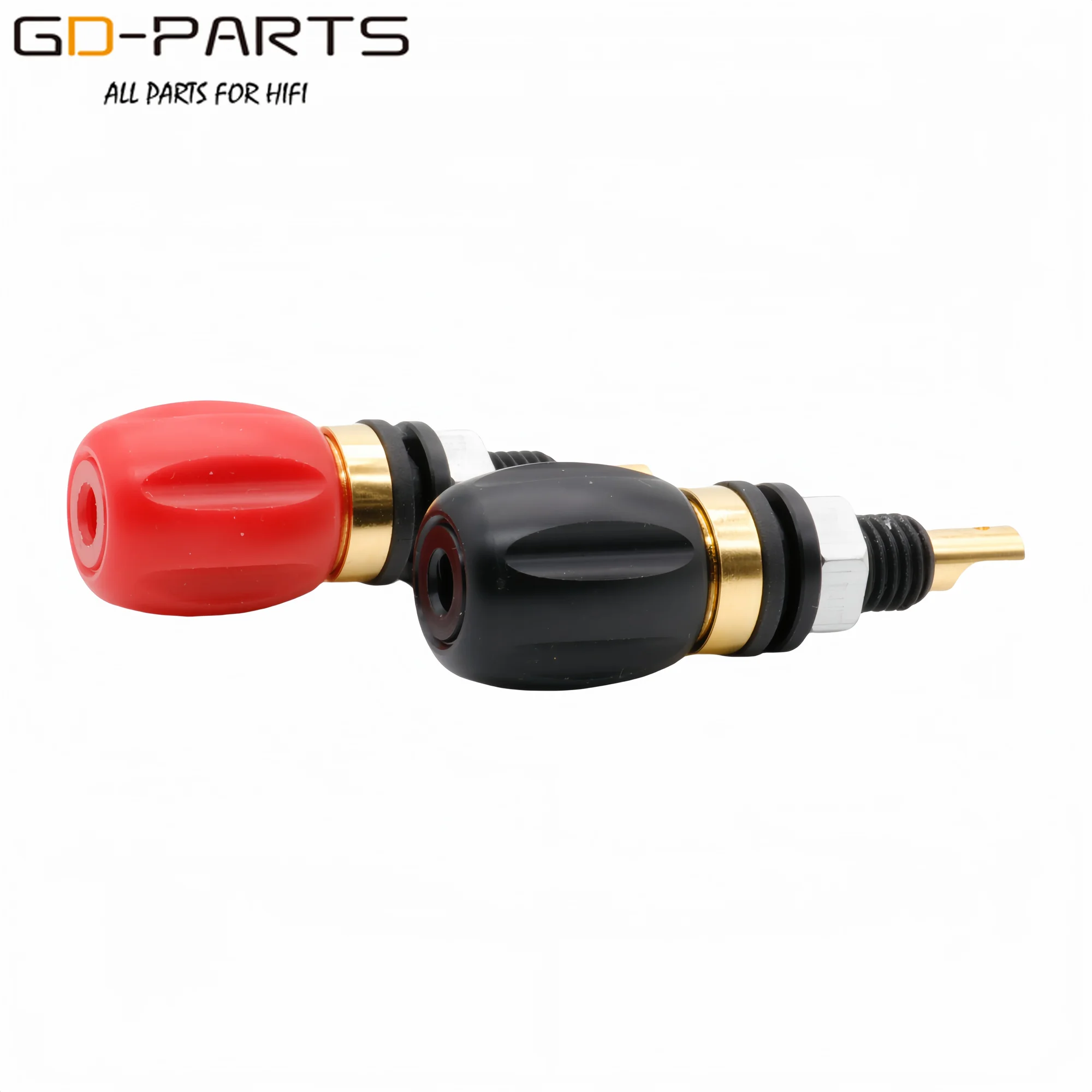 EIZZ مطلية بالذهب النحاس المتكلم أمبير ملزمة آخر محطة PTFE أنثى الموز وصلة مرفاع المسمار قفل Hifi الصوت لتقوم بها بنفسك