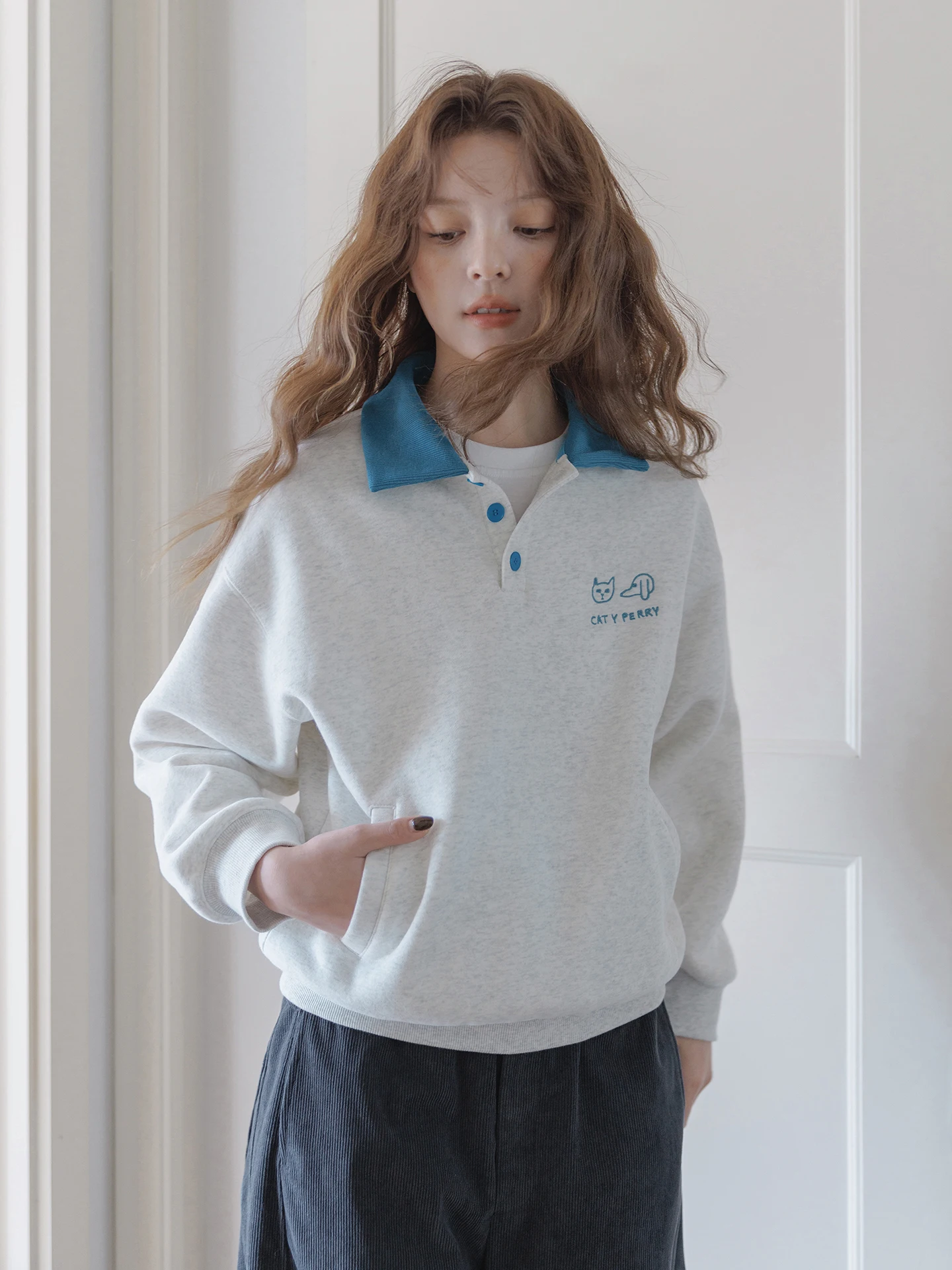 

Женская зимняя теплая свободная толстовка Mlife Ele Color Blo Floral с вышивкой, простой крой