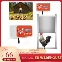 Automatic Chicken Coop Door Opener Controller,Timer Light Sensor, Solar Battery, Electric Power, Poultry House Flap