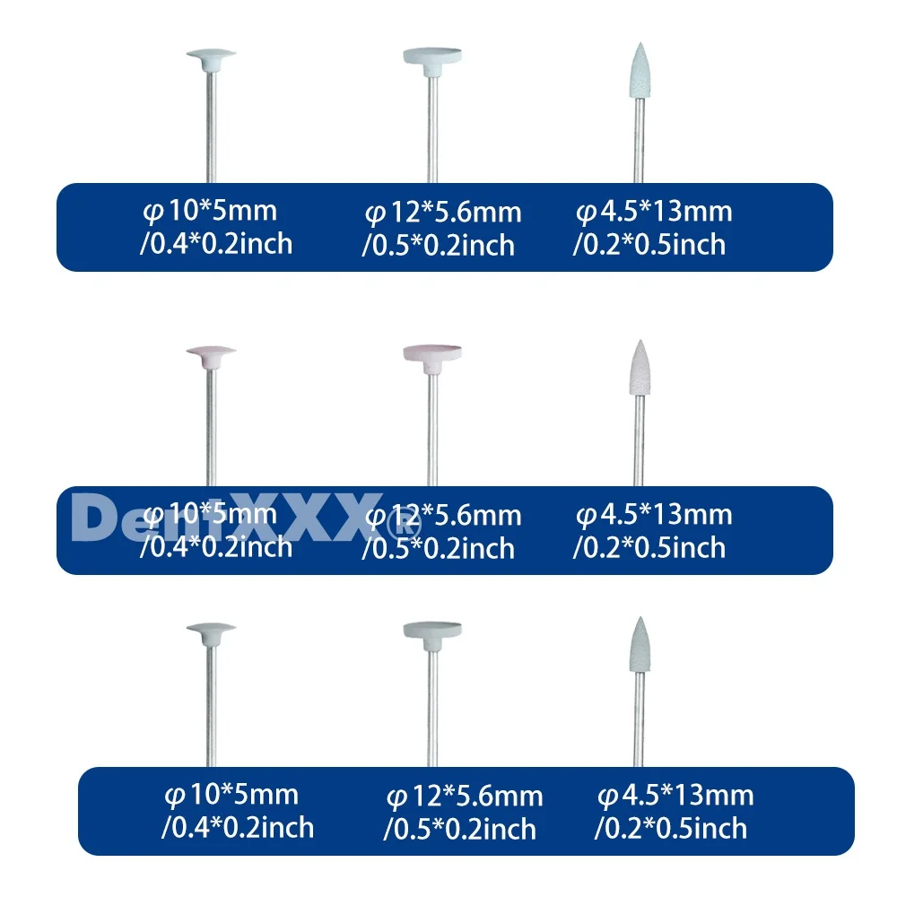 Fotografia 5: Kit de Cabeçotes de Polimento Flexíveis de Silicone 12PCS/B5G2 HP0312 Ferramentas de Polimento de Alto Brilho