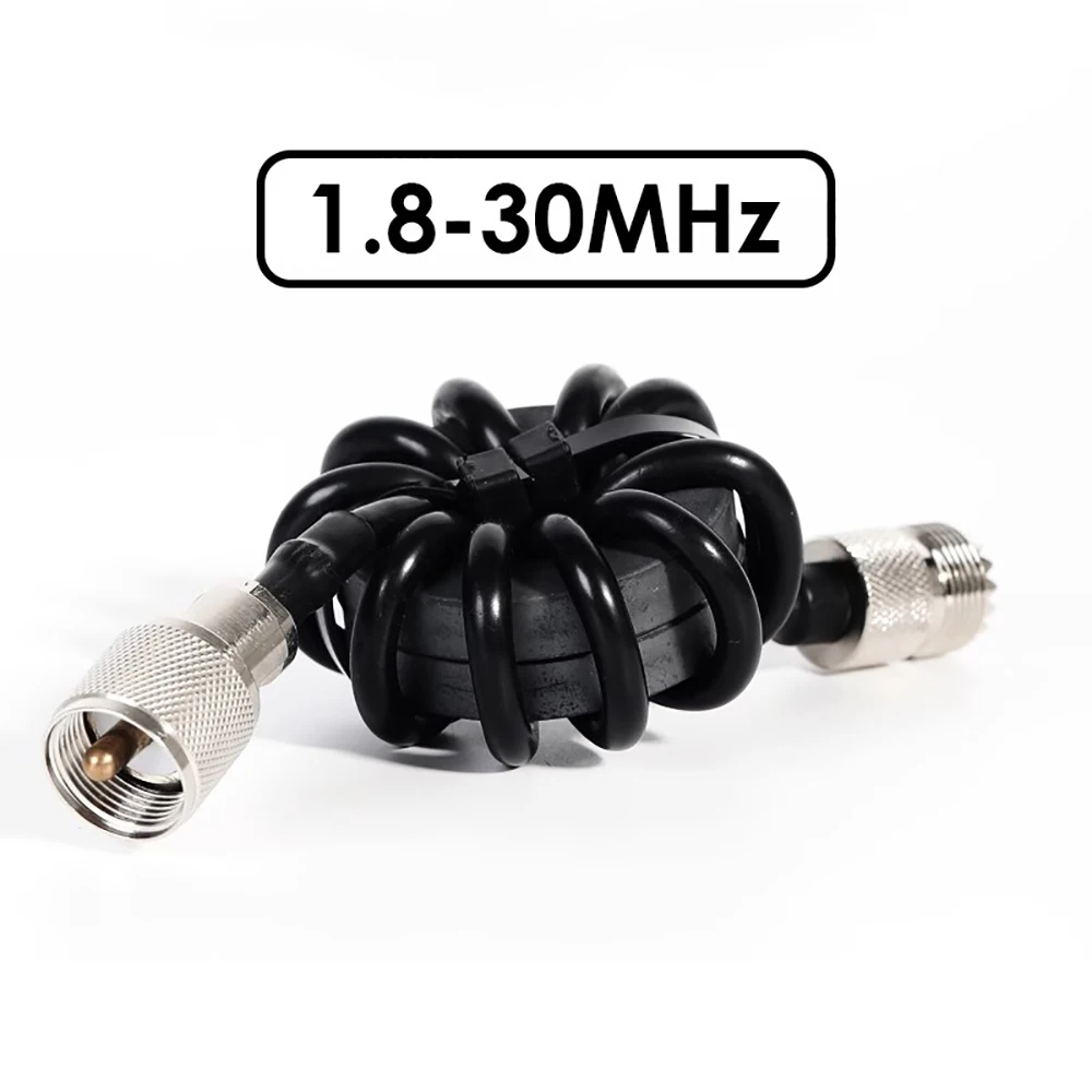 EM-43 HF Choke Balun 1,8-30MHz untuk Radio Gelombang Pendek – Balun Arus 1:1 – Penekan Kebisingan Mode Umum (1000W PEP)